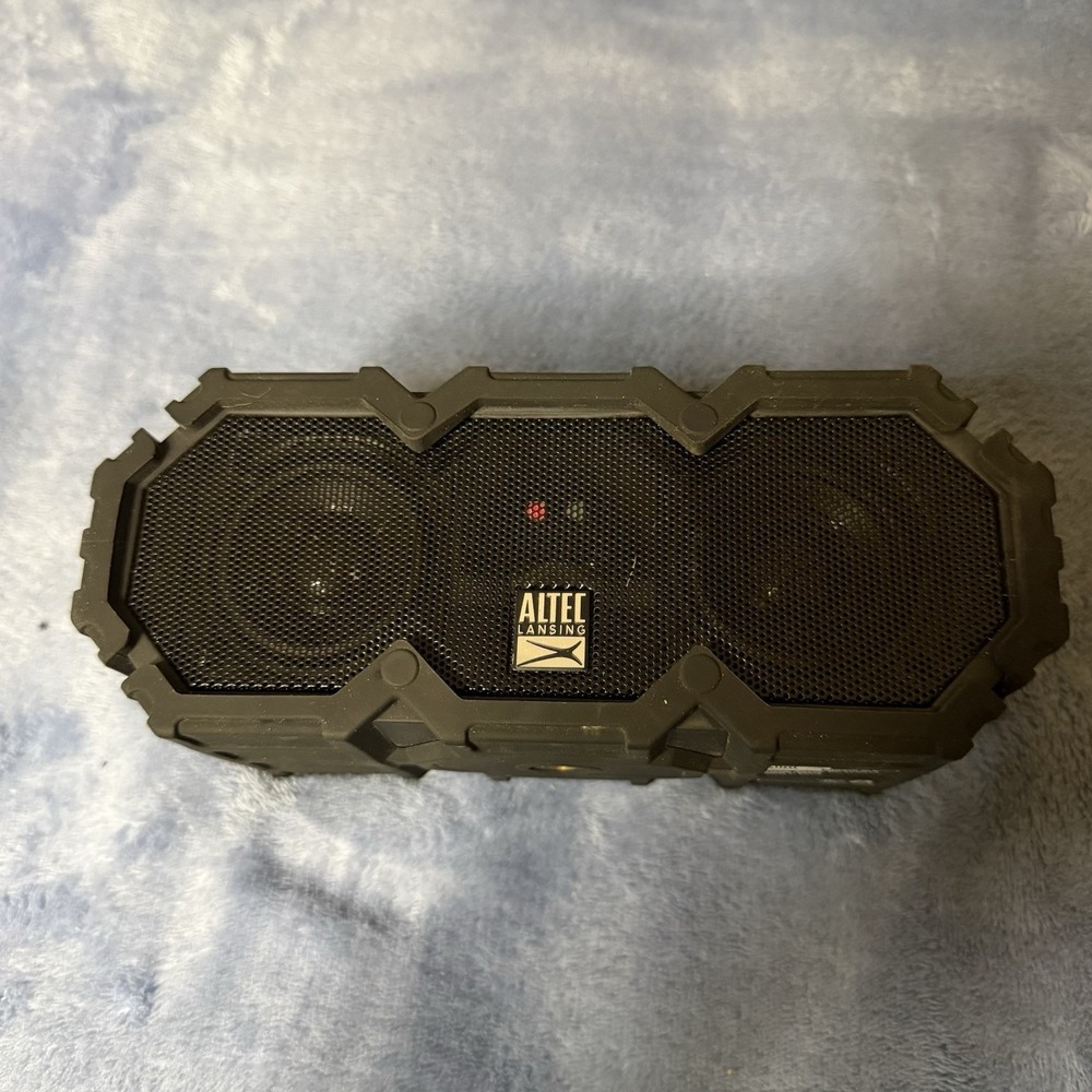 Altec Lansing IMW578-BLK Black Bluetooth Waterproof Speaker USB Portable TESTED